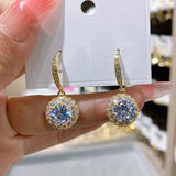 Zircon Crystal Earrings Bridal Wedding Jewelry