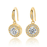 Zircon Crystal Earrings Bridal Wedding Jewelry