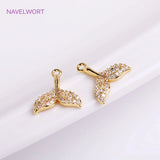 Seahorse Starfish Charm 14K Plated Zircon Ocean Style Pendant