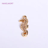 Seahorse Starfish Charm 14K Plated Zircon Ocean Style Pendant