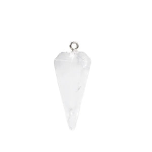 Hexagonal Cone Pendulum Quartz Gem Amulet