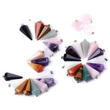 Hexagonal Cone Pendulum Quartz Gem Amulet