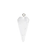 Hexagonal Cone Pendulum Quartz Gem Amulet