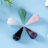 Hexagonal Cone Pendulum Quartz Gem Amulet