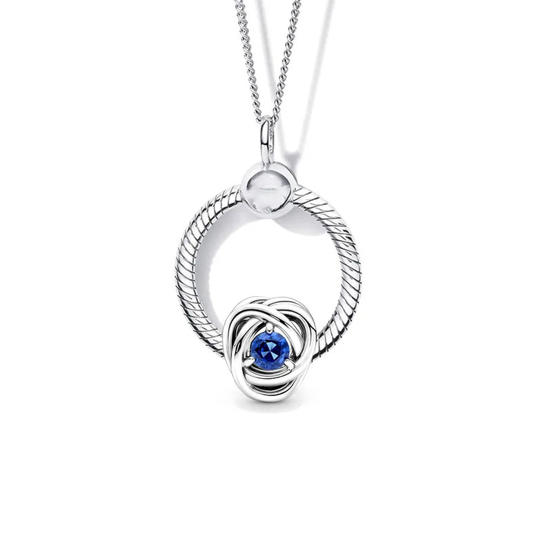 Eternity Circle Charm Necklace Set DIY Logo Charm Necklaces