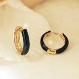 Colorful Dripping Oil Hoop Earrings for Anniversary Party Gift