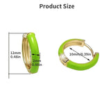 Colorful Dripping Oil Hoop Earrings for Anniversary Party Gift