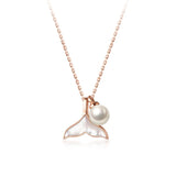 Mermaid Whale Fish Tail Pendant Necklace 925 Sterling Silver