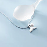 Mermaid Whale Fish Tail Pendant Necklace 925 Sterling Silver
