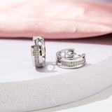 12mm Zircon Huggie Hoop Earrings Resistant Women Jewelry