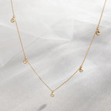 Zircon Pendant Necklace 925 Sterling Silver Tassel Choker Necklace Women