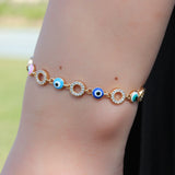 Zircon Bracelet Evil Eye Female Jewelry Arab Islam Bangles Banquet