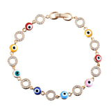 Zircon Bracelet Evil Eye Female Jewelry Arab Islam Bangles Banquet