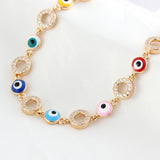 Zircon Bracelet Evil Eye Female Jewelry Arab Islam Bangles Banquet