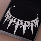 Silver Crystal Rhinestone Crown Tiara Wedding Hair Accessories