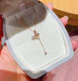 Silver Pendant Butterfly Necklace Women Choker Necklaces