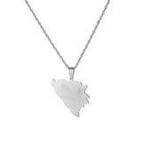Bosnia & Herzegovina Map Pendant Necklace for Women Men