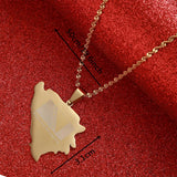 Bosnia & Herzegovina Map Pendant Necklace for Women Men