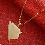 Bosnia & Herzegovina Map Pendant Necklace for Women Men