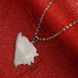Bosnia & Herzegovina Map Pendant Necklace for Women Men