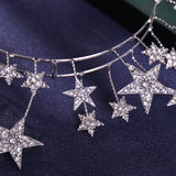 Silver Tiara Crown Princess Queen Diadem Bride Wedding Hair Accessories