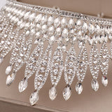 Silver Rhinestone Crystal Queen Crown Bridal Tiara