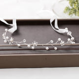 Silver Flower Headband Wedding Bridal Jewelry
