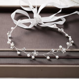 Silver Flower Headband Wedding Bridal Jewelry