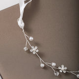 Silver Flower Headband Wedding Bridal Jewelry