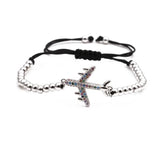 Weave Plane CZ Elastic Bracelet for Party Gift Jewelry