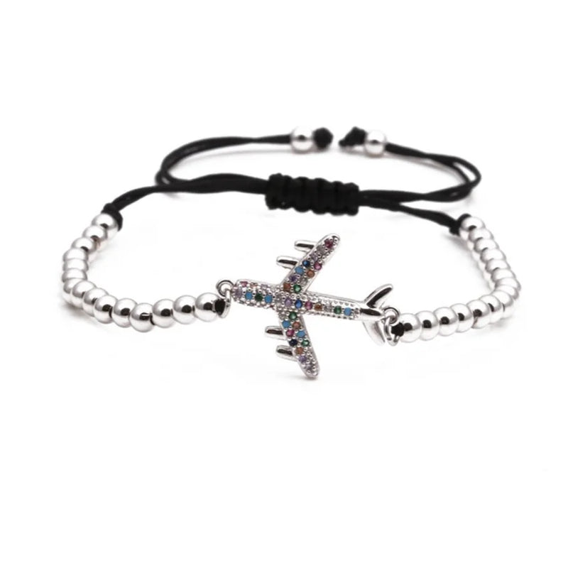 Weave Plane CZ Elastic Bracelet for Party Gift Jewelry