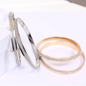 Frosted Cuff Hoop Bracelet Women Bangle Jewelry