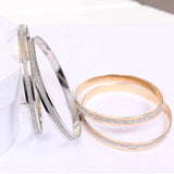 Frosted Cuff Hoop Bracelet Women Bangle Jewelry