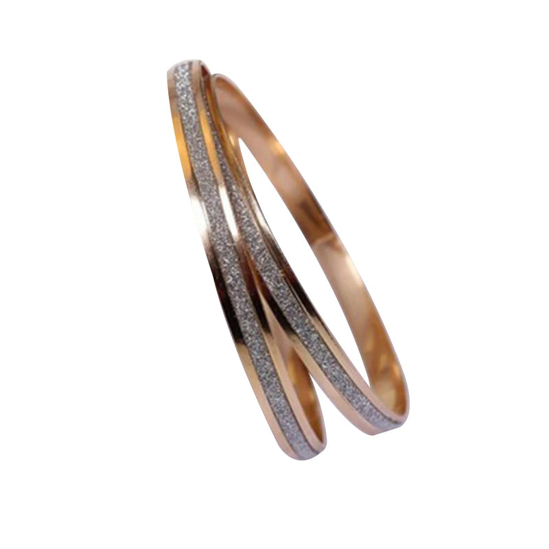 Frosted Cuff Hoop Bracelet Women Bangle Jewelry