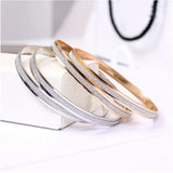 Frosted Cuff Hoop Bracelet Women Bangle Jewelry