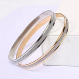 Frosted Cuff Hoop Bracelet Women Bangle Jewelry