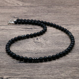 Matte Stone Beads Necklace Men Geometric Surfer Necklace For Men
