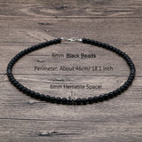 Matte Stone Beads Necklace Men Geometric Surfer Necklace For Men