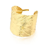 Golden Leaf Cuff Bangles for Women Jewelry