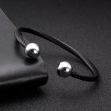 Stainless Steel Open Cuff Bangles Mesh Surface Sporty Bracelets