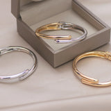Metal Open Bangles Bracelet for Women Girls Gift
