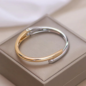 Metal Open Bangles Bracelet for Women Girls Gift