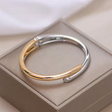 Metal Open Bangles Bracelet for Women Girls Gift