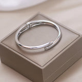 Metal Open Bangles Bracelet for Women Girls Gift