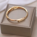 Metal Open Bangles Bracelet for Women Girls Gift