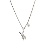 925 Sterling Silver Bear Tassel Necklace Pendant Round Jewelry