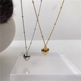 925 Sterling Silver Heart Pendant Necklace Round Jewelry For Women