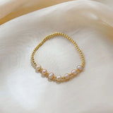 Pink Freshwater Pearl 14K Filled Female Bracelet Jewelry For Women Beads Chain