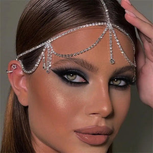 Rhinestone Crystal Hair Head Chain Bridal Hair Accessories