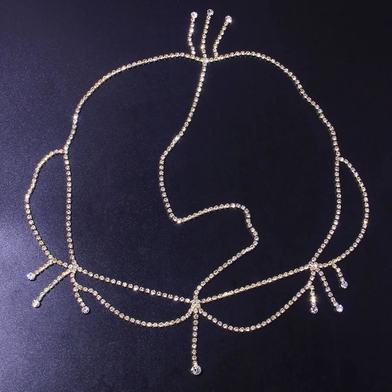 Rhinestone Crystal Hair Head Chain Bridal Hair Accessories